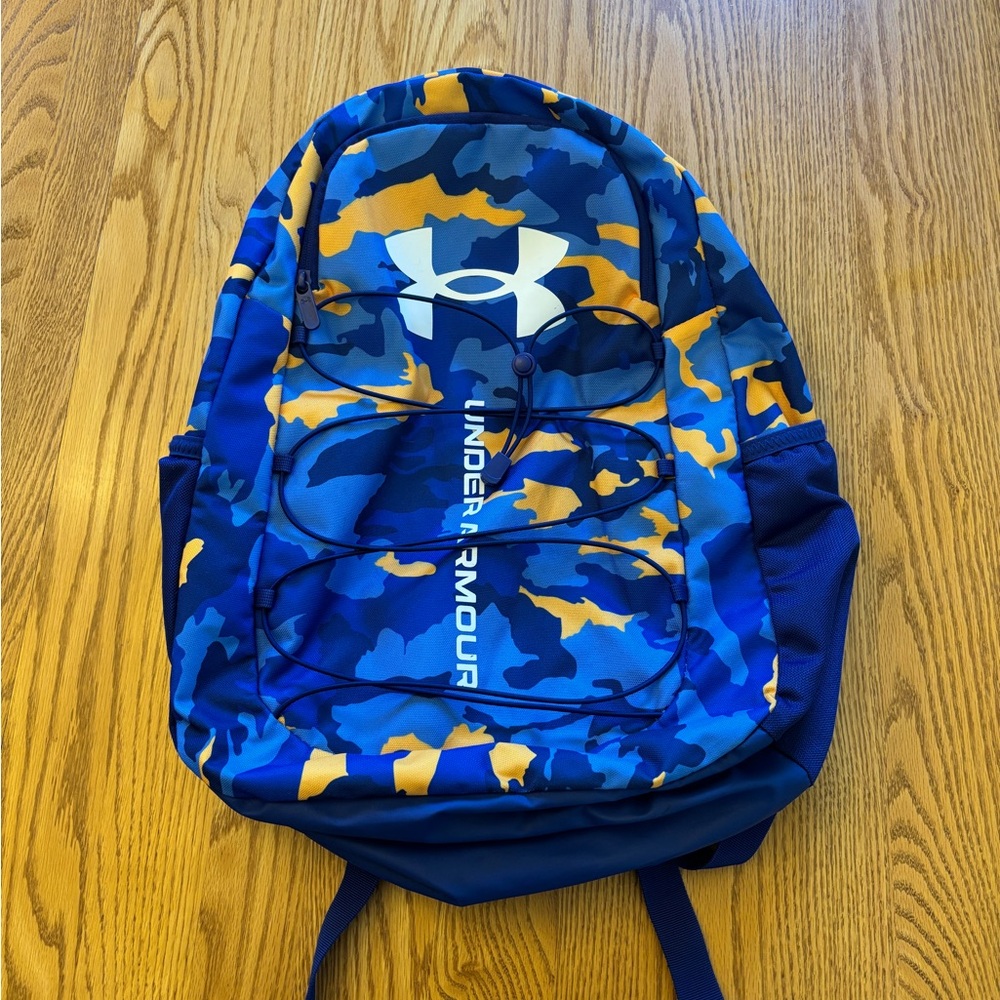 Under Armour Blue and Orange Camo Backpack